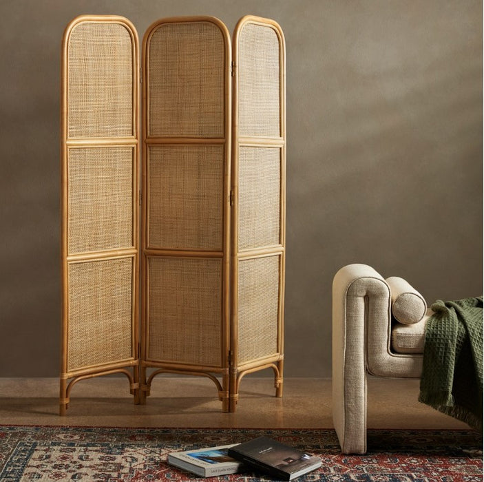 Pvc Rattan Screen Sundara Rattan Screen - Natural Rattan — BDC Living