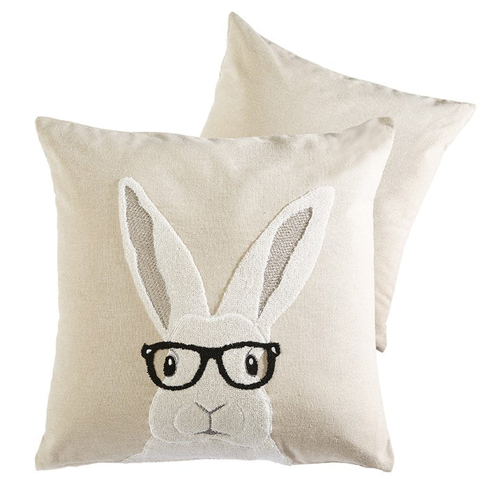 Rabbit With Glasses Pillow