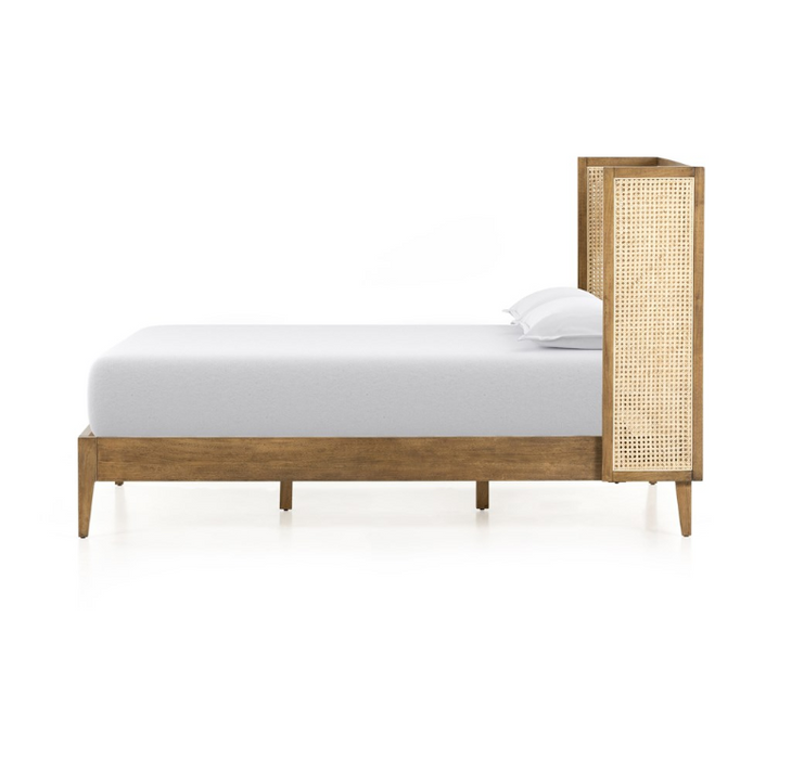 Antonia King Bed - Toasted Parawood
