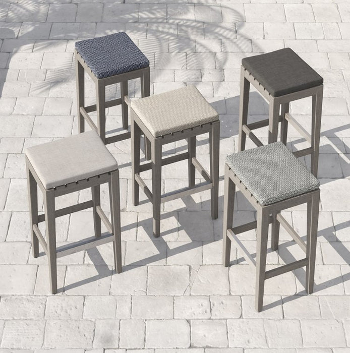 Dale Outdoor Bar Stool - Stone Grey