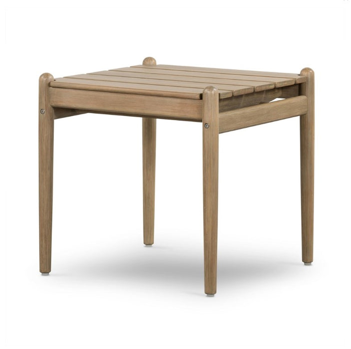 Rosen Outdoor End Table - Natural Eucalyptus