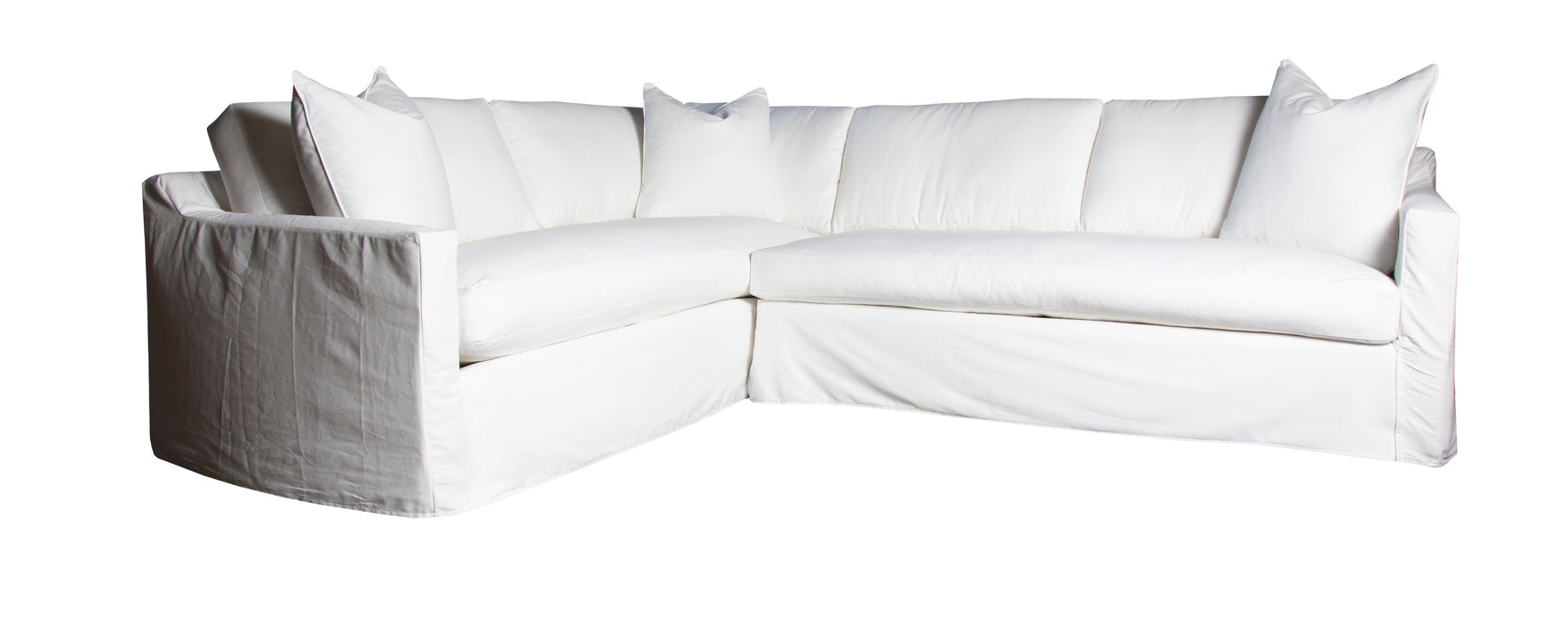 Slipcover One-Arm Sofa - McLean Arctic