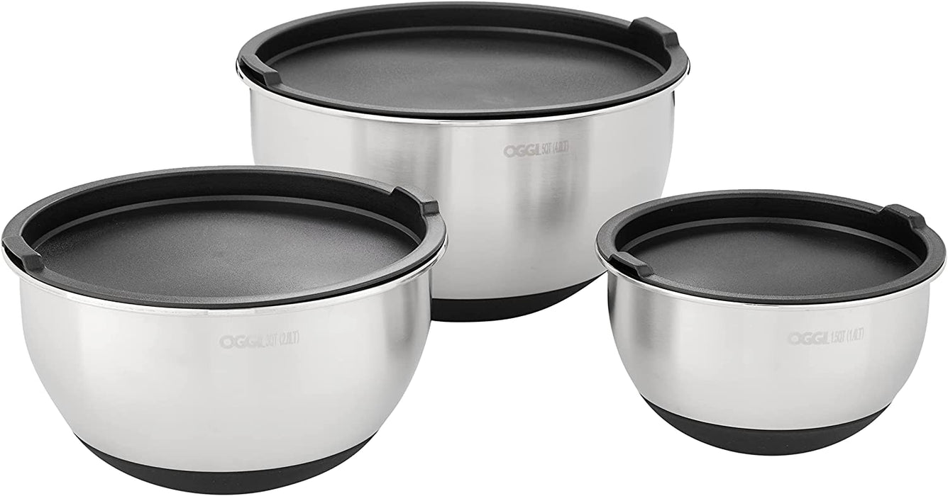 Oggi Stainless Bowls With Lids