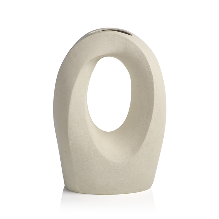 Manzanillo Porcelain Vase-Ivory