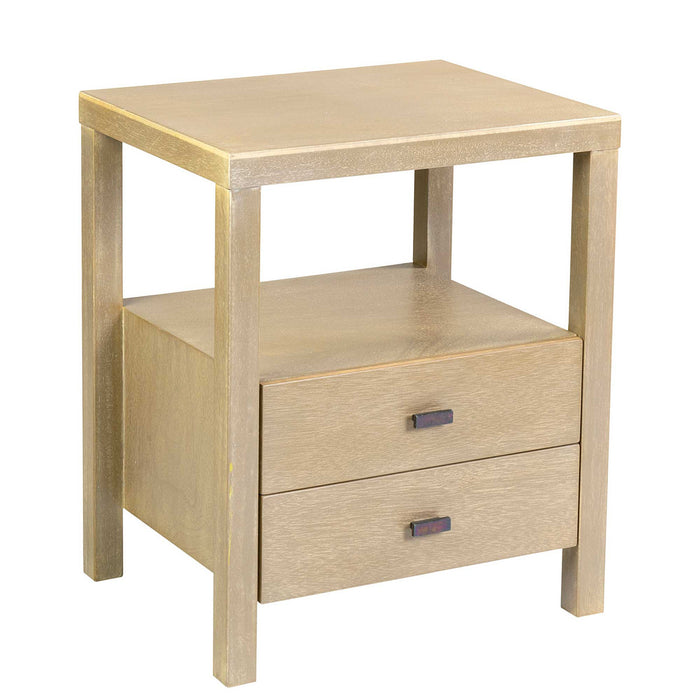 Hooper 2-Drawer Wooden Accent Side Table