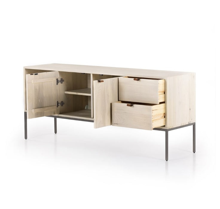 Trey Media Console - Dove Poplar
