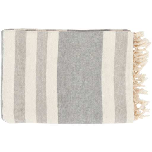 Troy Medium Gray/Cream Throw