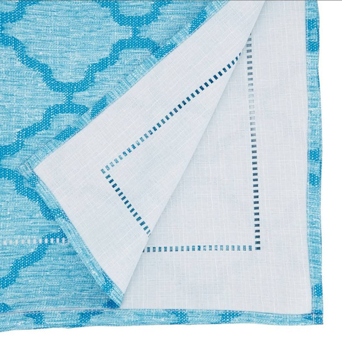 Turquoise Moroccan Hemstitch Runner