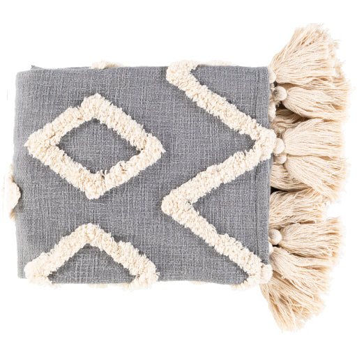 Tut Dark Gray/Beige Throw