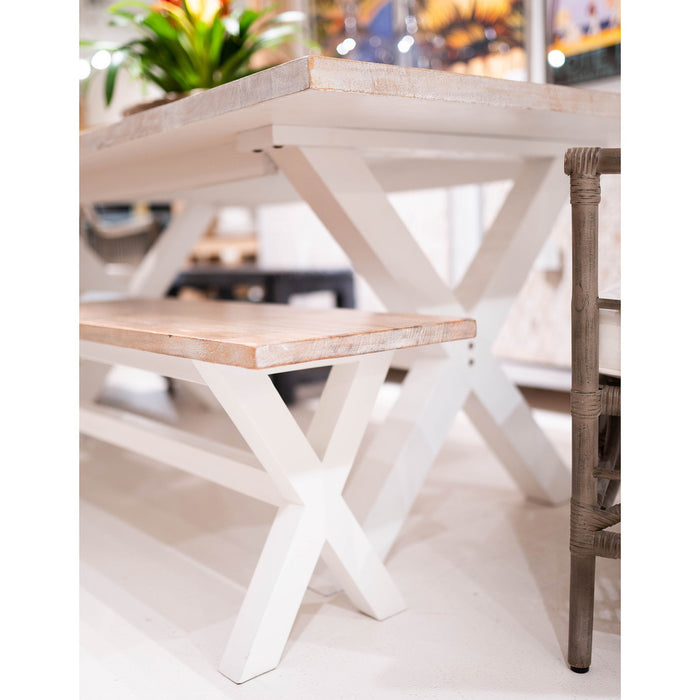 Townson Solid Dining Table With Cross Base