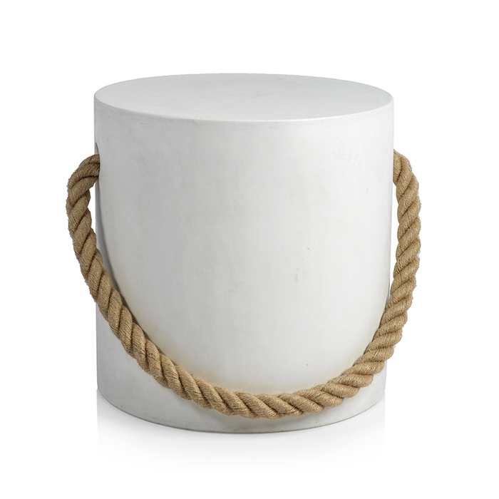 Marina Concrete Stool With Rope Accent
