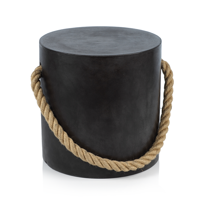Marina Concrete Stool With Rope Accent