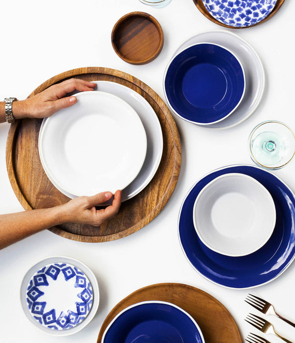 Chroma Blue Plates - Set Of 4