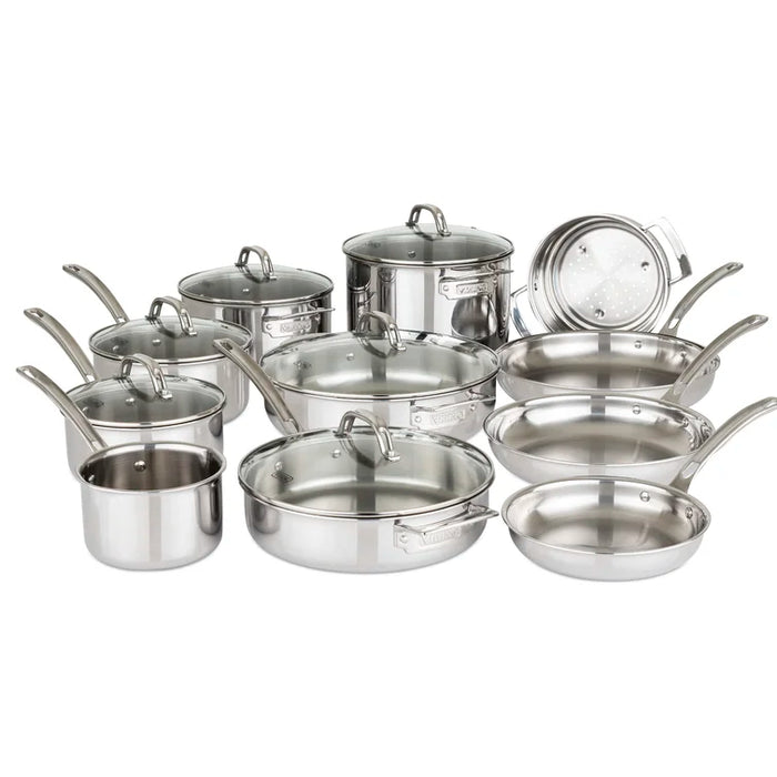 17-Piece 3-Ply Stainless Steel Cookware Set