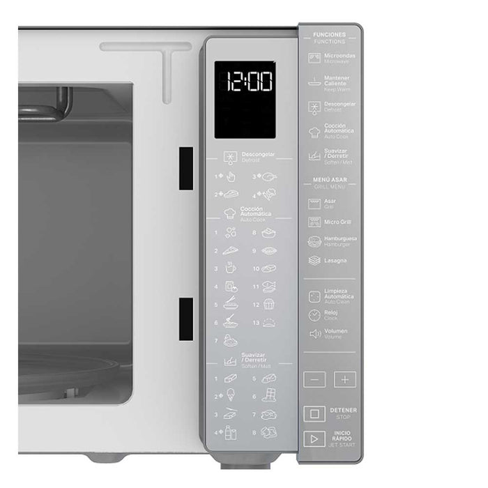 Silver Mirror Microwave
