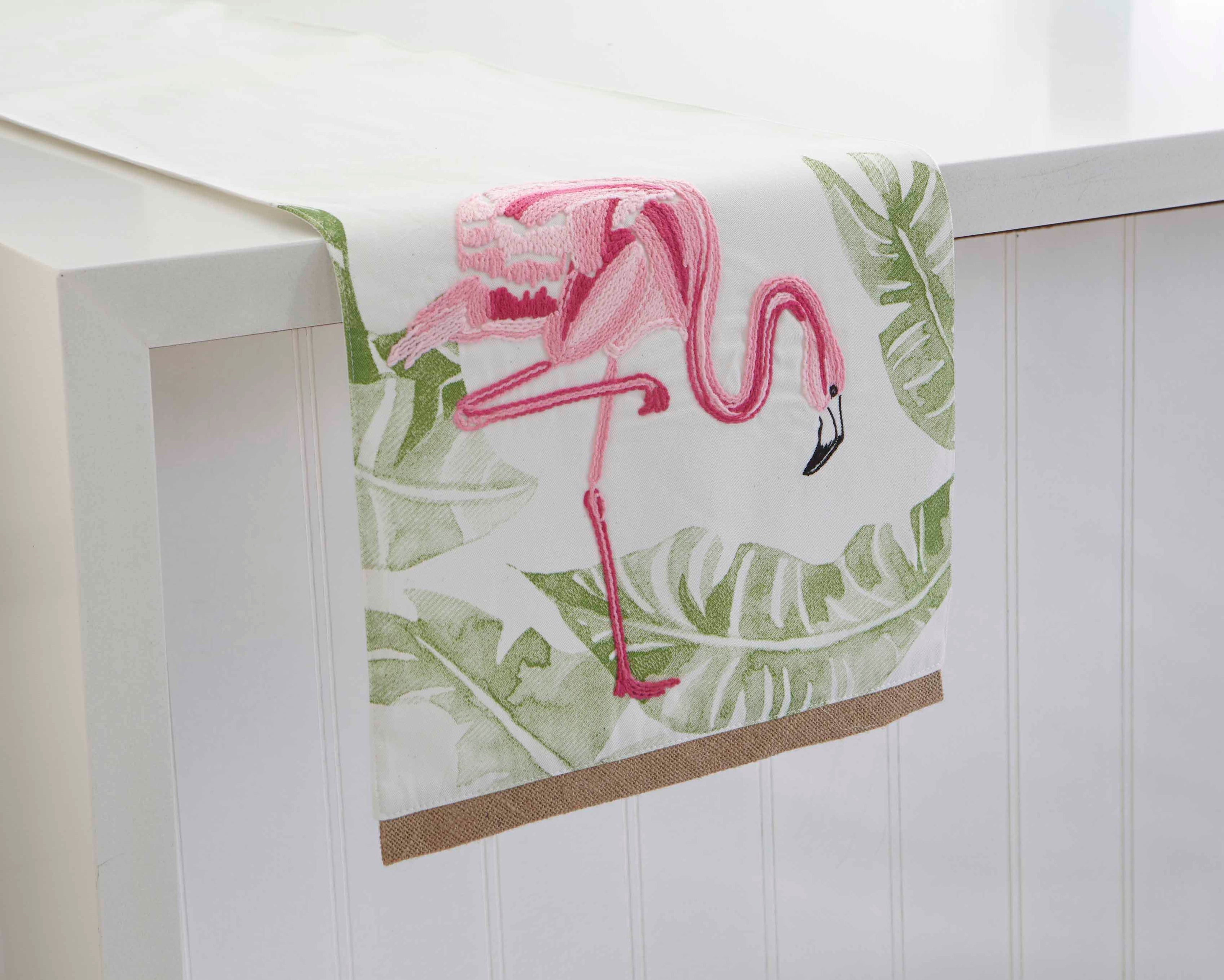 Watercolour Flamingo Table Runner — BDC Living