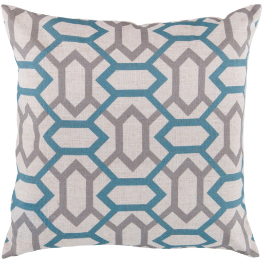 Zoe Medium Gray/Teal Pillow