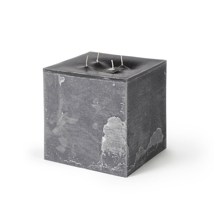 Square 4-Wick Pillar Candle Anthacite