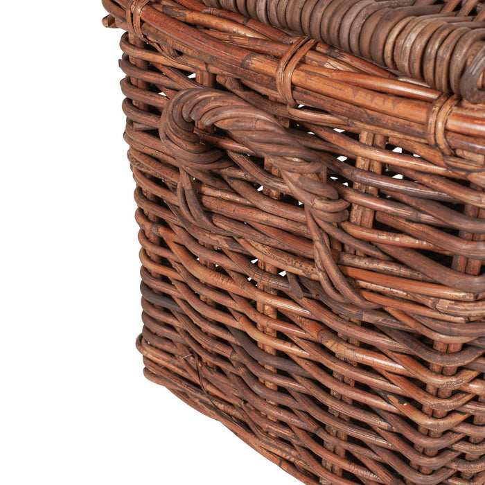 Bocita Lidded Rattan Baskets - Antique Brown