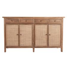 Sydney 4-Drawer Sideboard With Rattan Doors