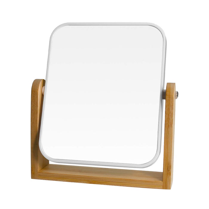 Mirror With Natural Bamboo Stand