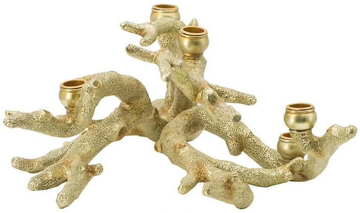 Champagne Tree Branch Candle Holder