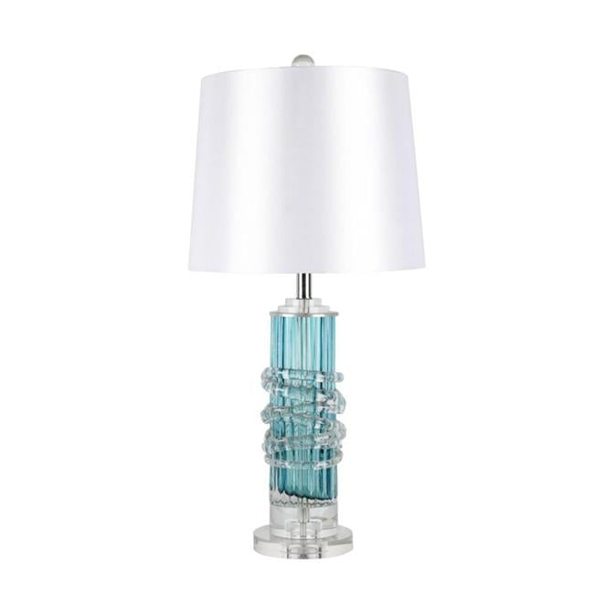 Art Glass Light Blue Table Lamp
