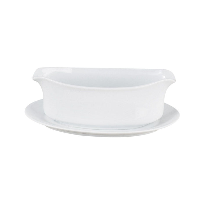 HIC Kitchen Gravy Boat With Attached Saucer