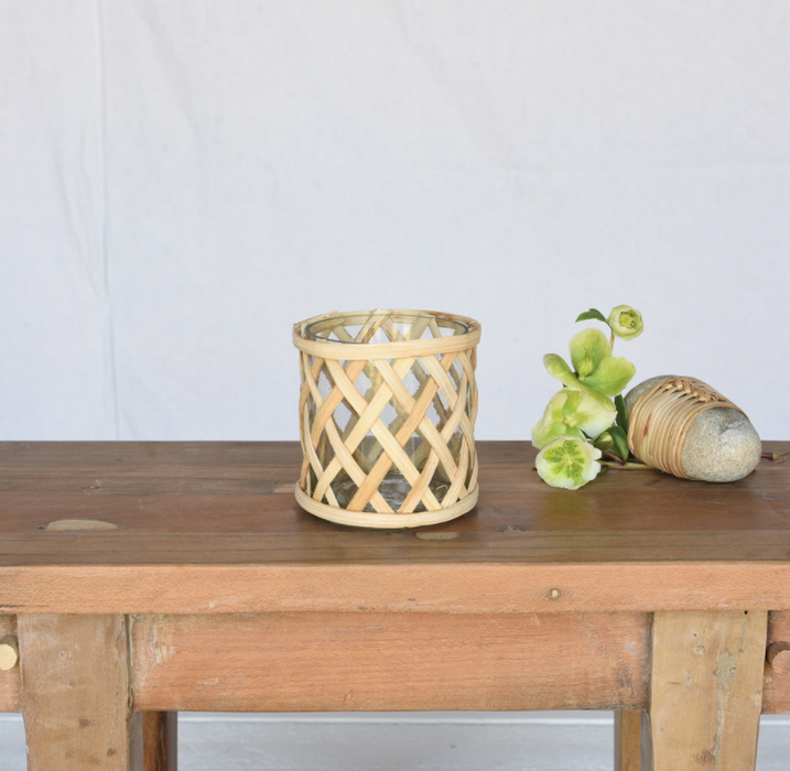 Cane Weave Vase - Small