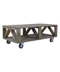 Industrial Coffee Table With Wheel