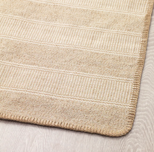 Flatwoven Rug - Beige & White