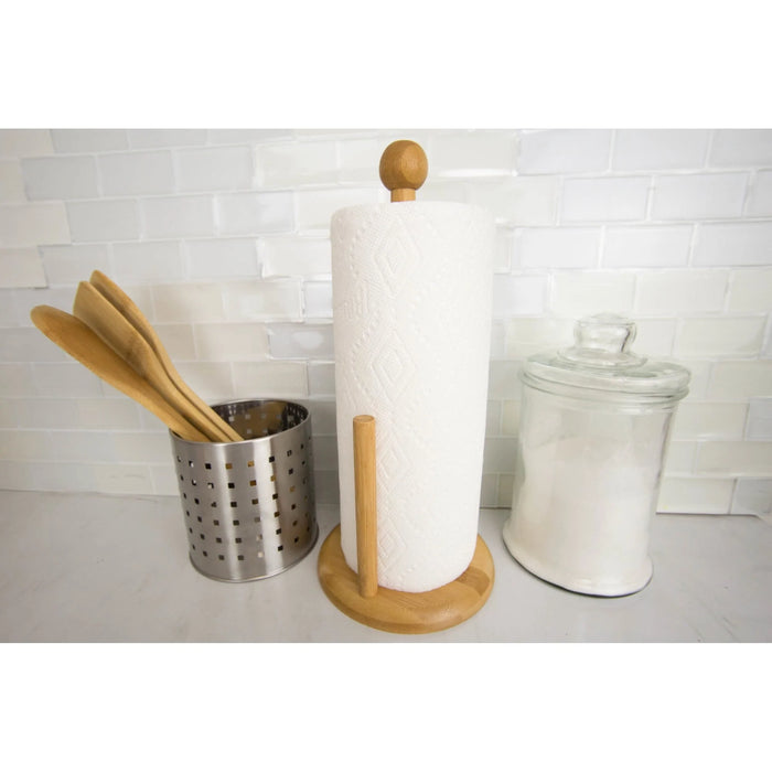 Bamboo Paper Towel Holder