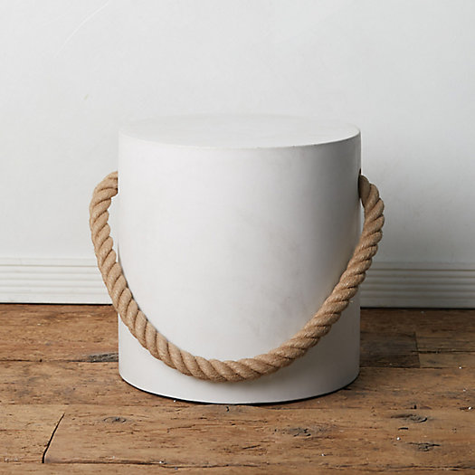 Marina Concrete Stool With Rope Accent
