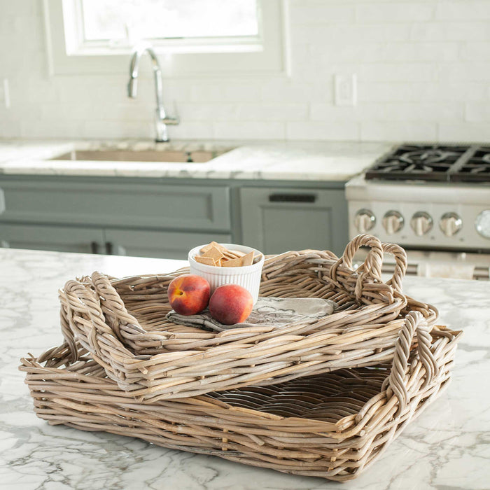 Mona Rectangular Rattan Tray