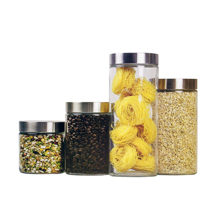 4pc. Glass Canister Set