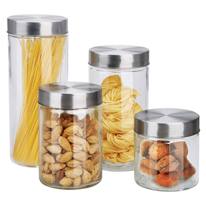 4pc. Glass Canister Set