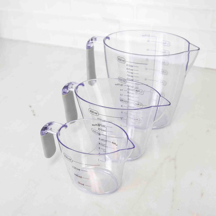 3-Piece Measuring Cup With Rubber Grip