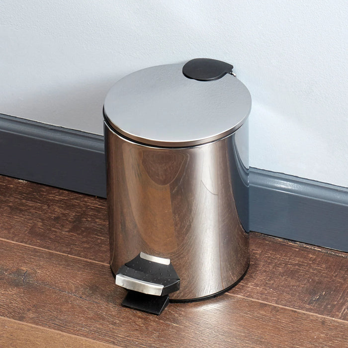 Matte Stainless Steel Step Waste Bin
