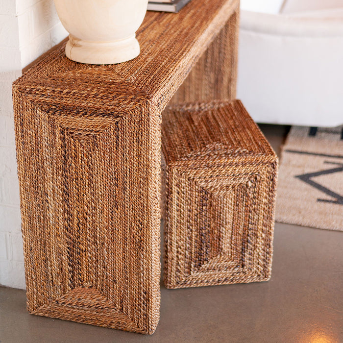 Soren Braided Seagrass Console