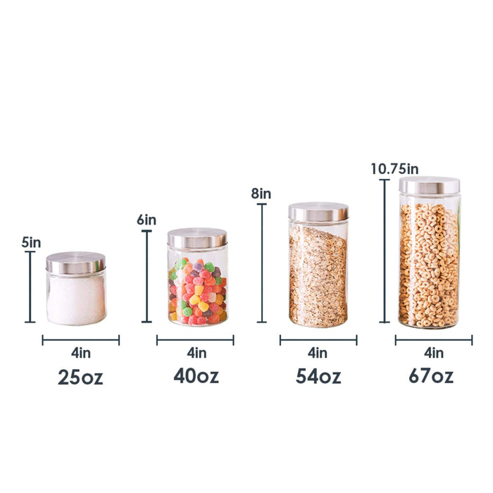 4pc. Glass Canister Set