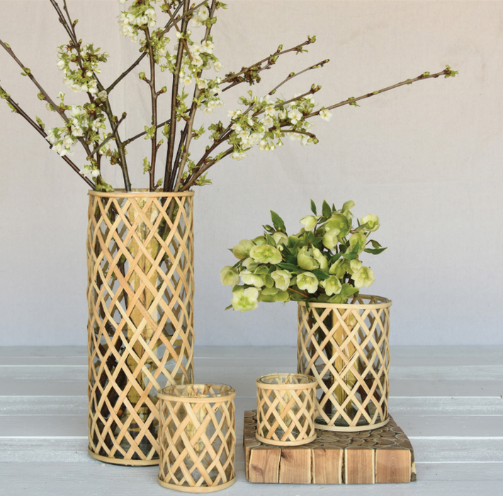 Cane Weave Vase - Small