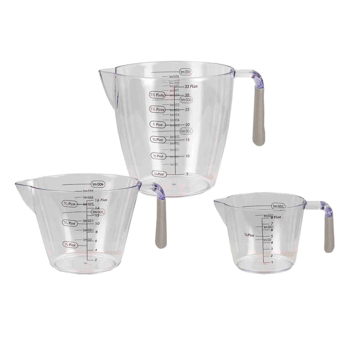 3-Piece Measuring Cup With Rubber Grip